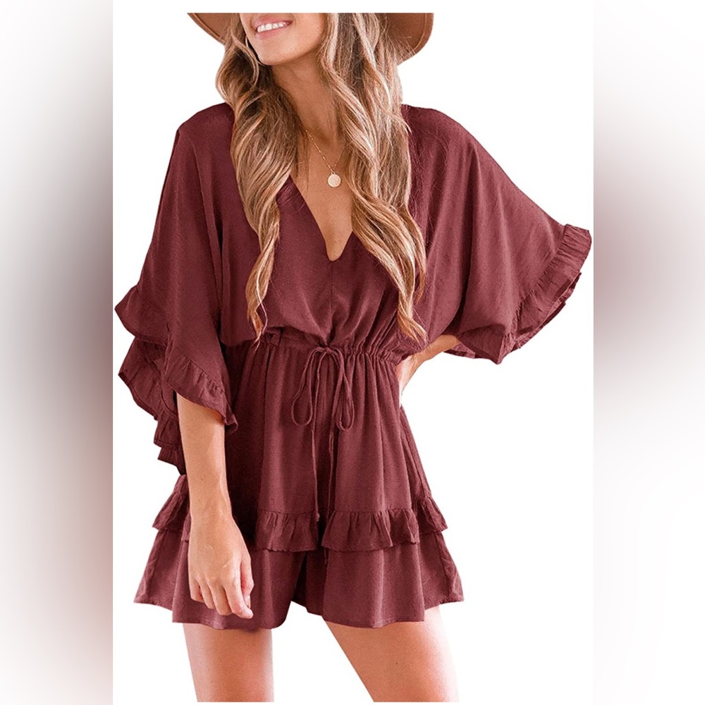 Women’s v neck beach romper